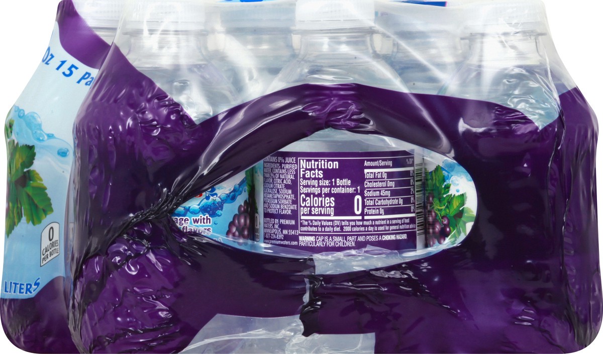 slide 9 of 13, Fruit Splash 15 Pack Grape Water Beverage 15 ea, 15 ct