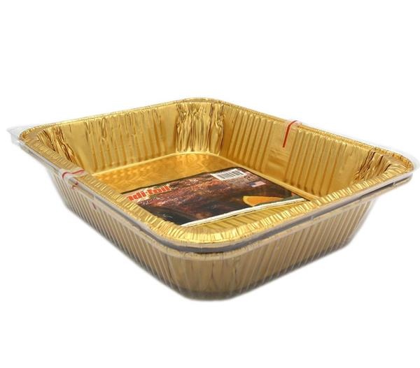 slide 1 of 1, Handi-foil Gold Roaster/Baker Pans With Lids, 2 ct