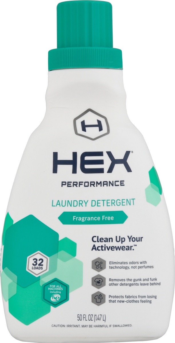 slide 8 of 10, Hex Performance Free + Clear Advanced Laundry Detergent, 50 fl oz