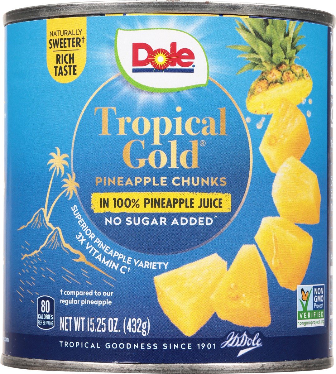 slide 9 of 11, Dole Tropical Gold Pineapple Chunks 15.25 oz, 15.25 oz