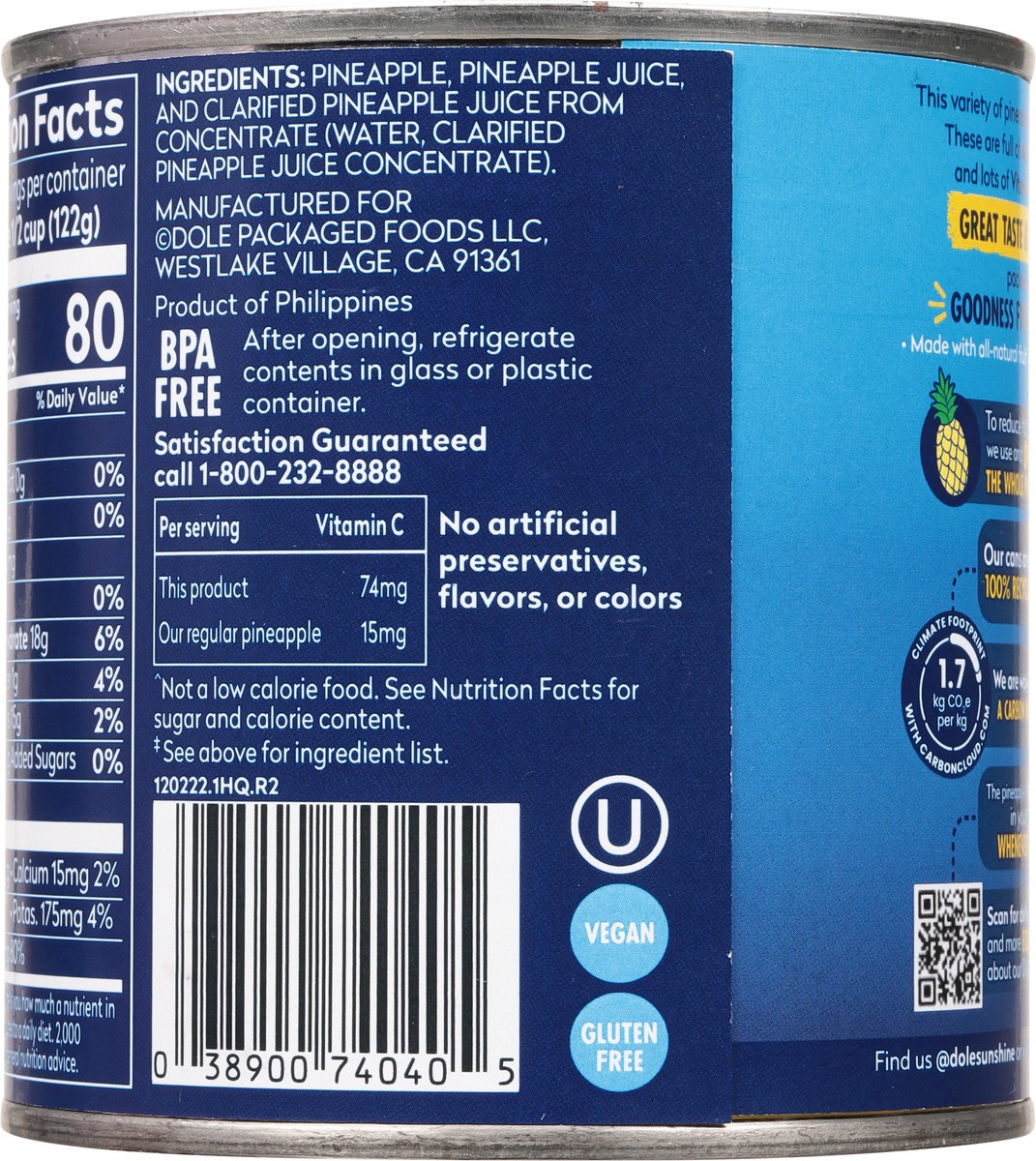 slide 10 of 11, Dole Tropical Gold Pineapple Chunks 15.25 oz, 15.25 oz