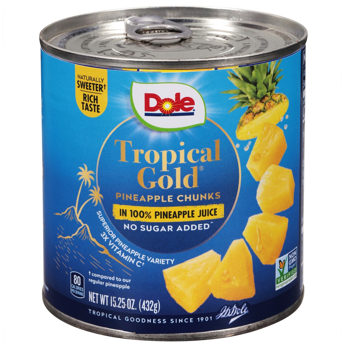slide 11 of 11, Dole Tropical Gold Pineapple Chunks 15.25 oz, 15.25 oz