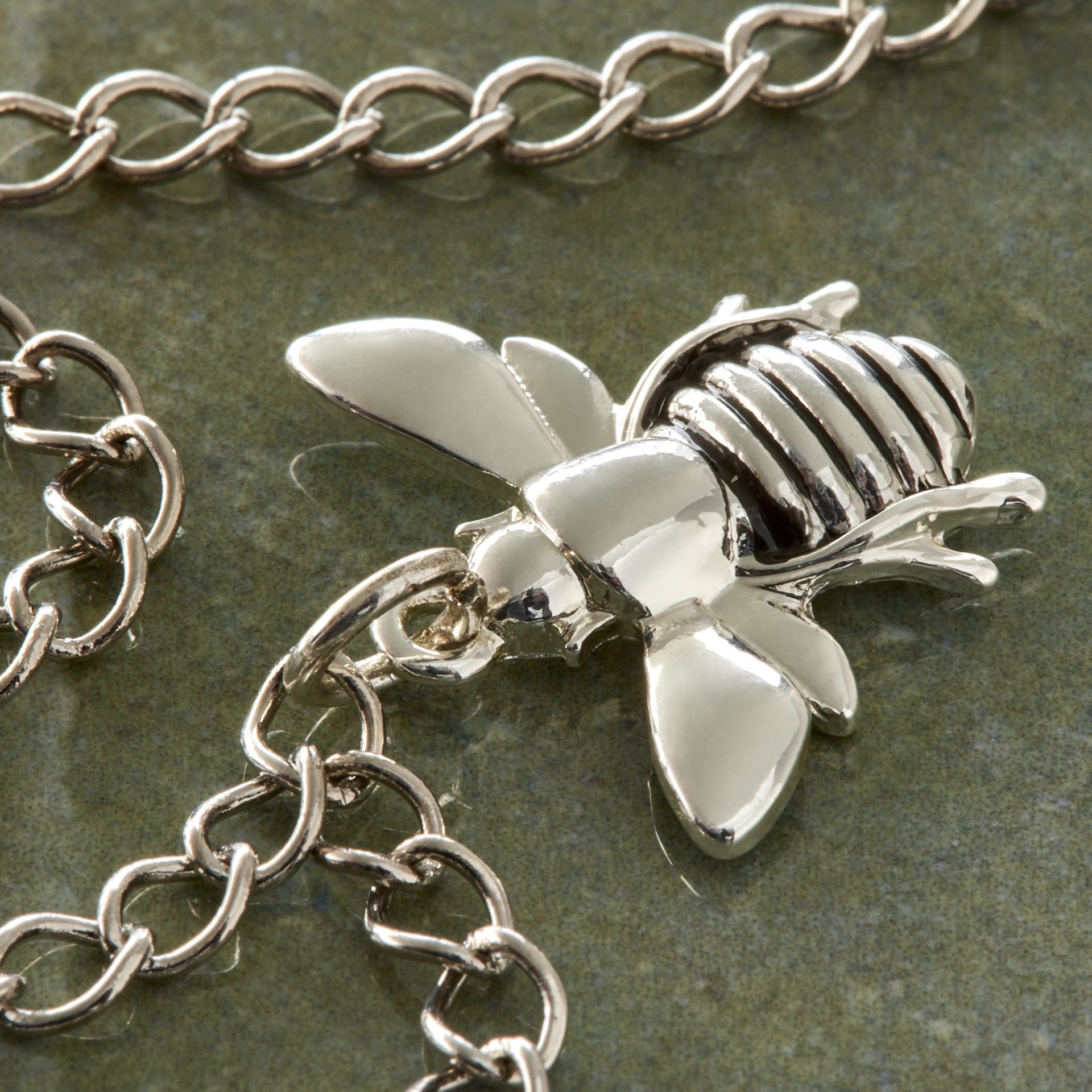 slide 3 of 4, Charmalong Antique Silver Plated Bee Charm By Bead Landing, 0.87 in x 0.87 in x 0.2 in