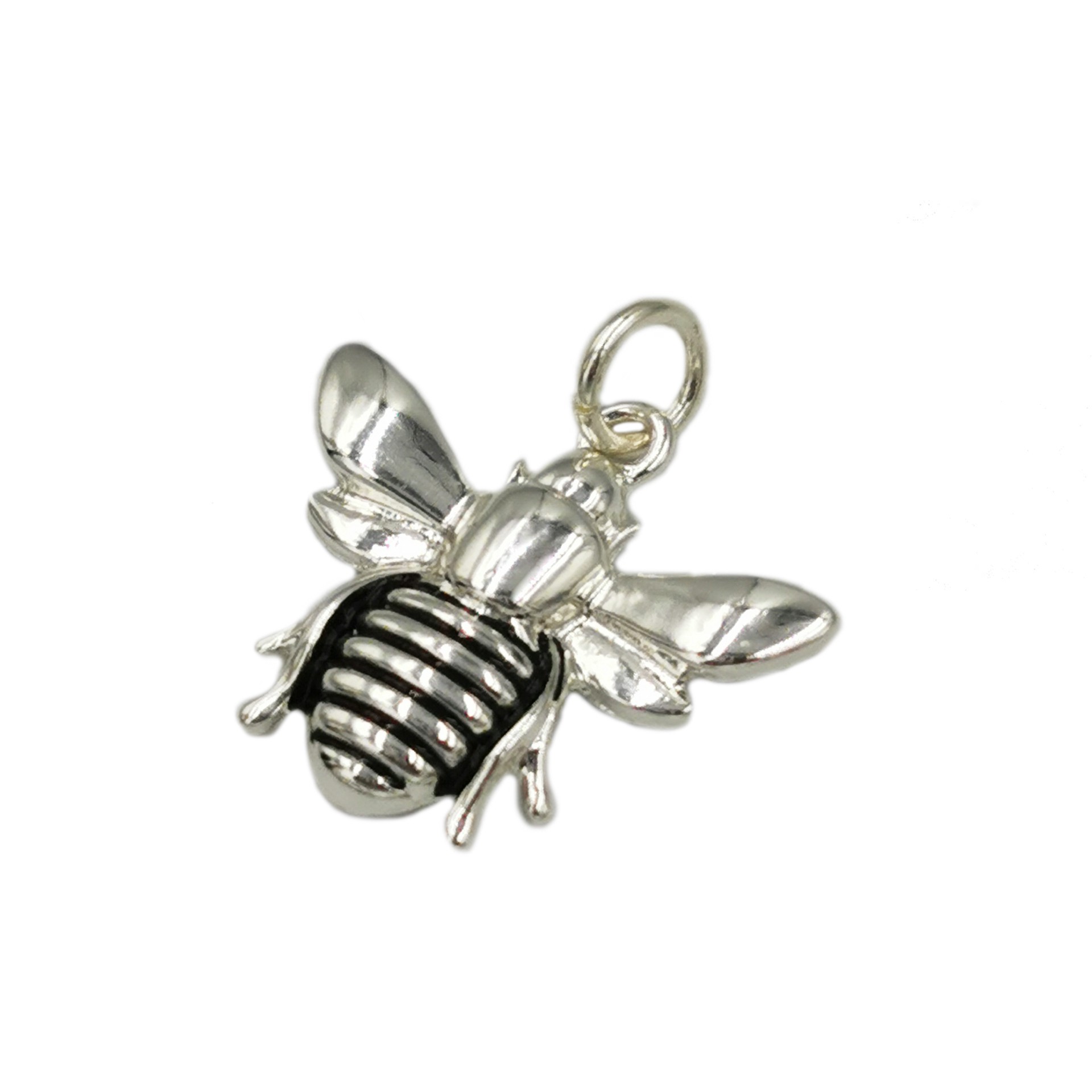 slide 4 of 4, Charmalong Antique Silver Plated Bee Charm By Bead Landing, 0.87 in x 0.87 in x 0.2 in