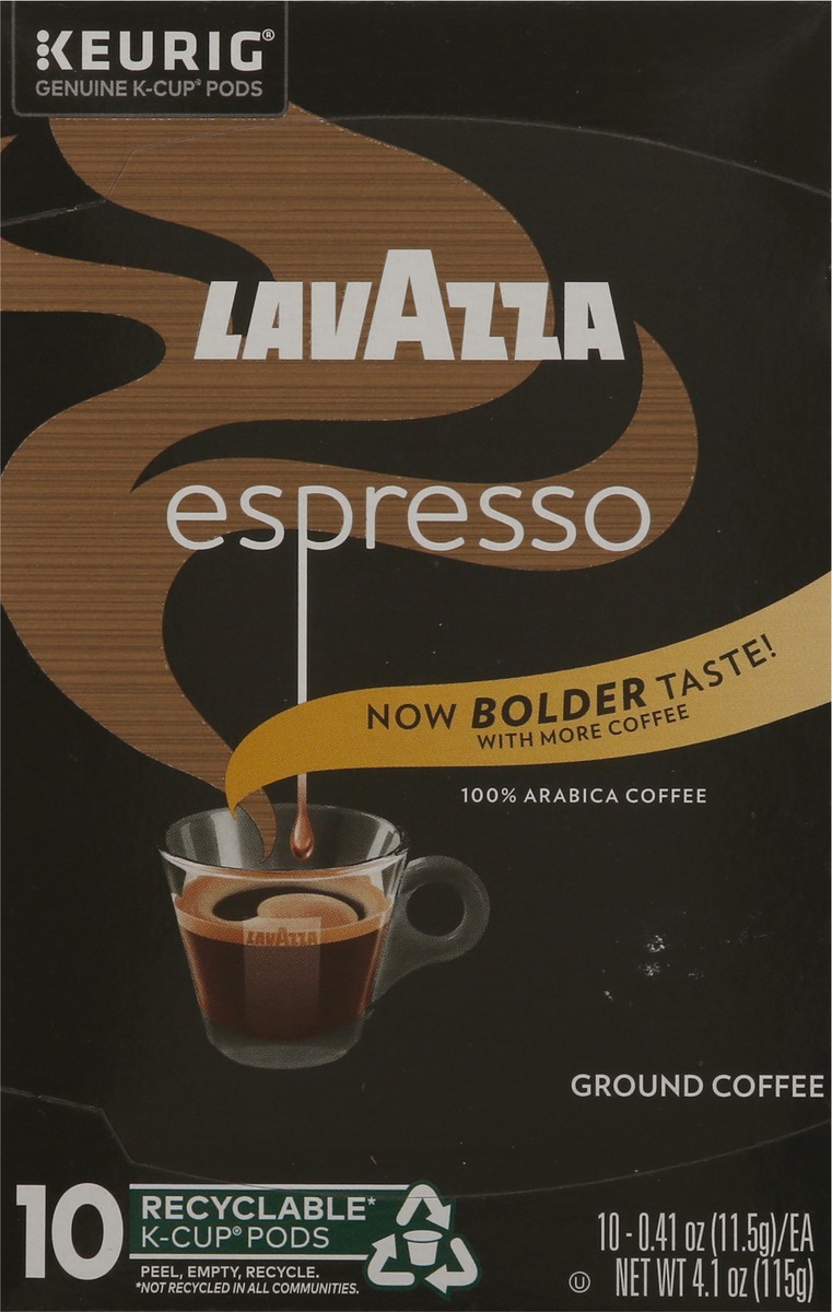 slide 12 of 15, Lavazza Espresso, Single-Serve Keurig K-Cup Pods, Medium Roast Coffee, 10-Count Box, 10 ct