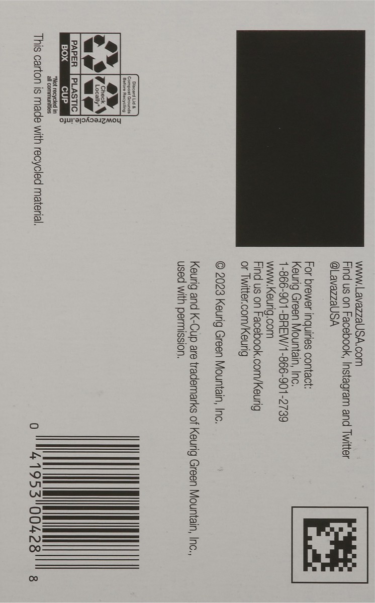 slide 8 of 15, Lavazza Espresso, Single-Serve Keurig K-Cup Pods, Medium Roast Coffee, 10-Count Box, 10 ct
