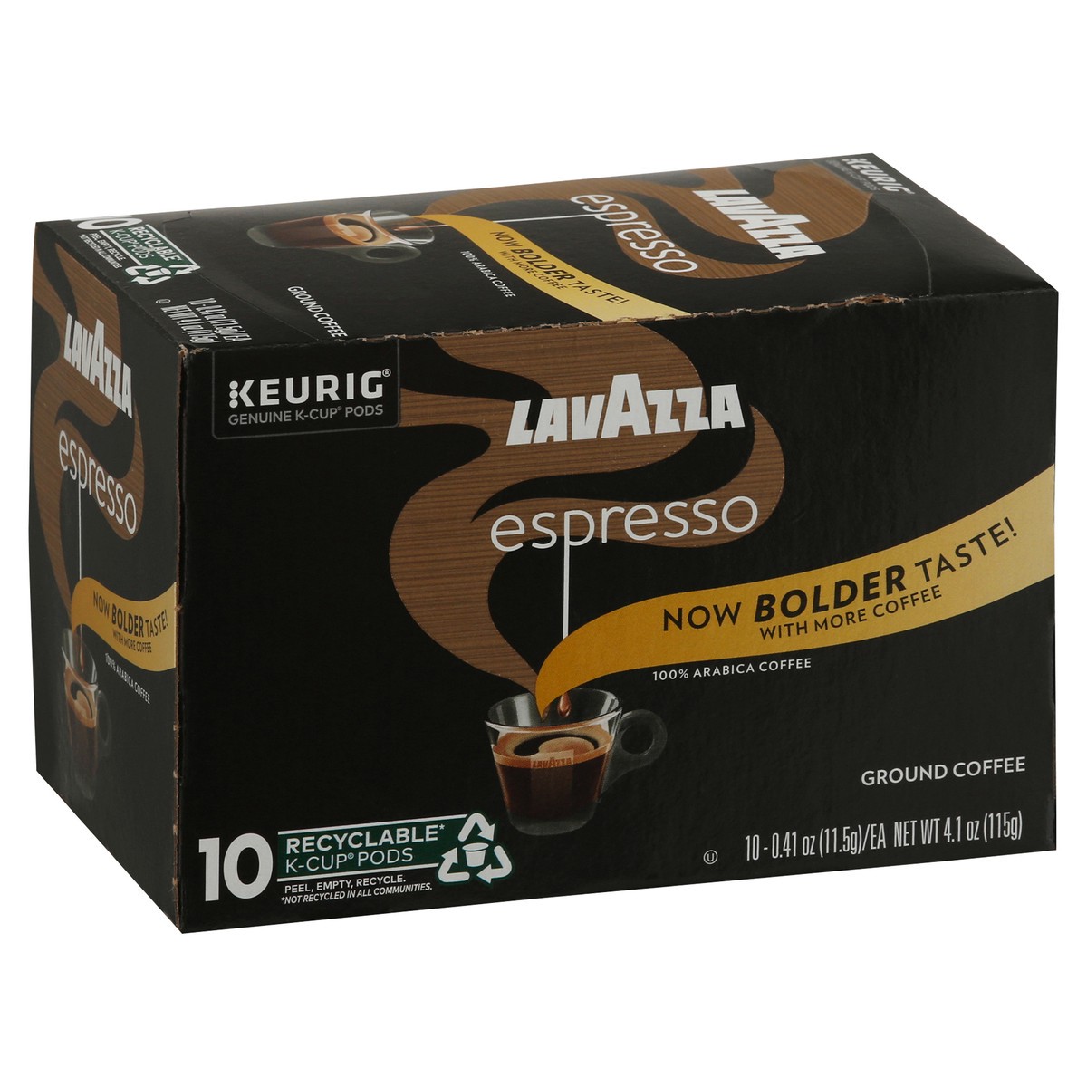 slide 11 of 15, Lavazza Espresso, Single-Serve Keurig K-Cup Pods, Medium Roast Coffee, 10-Count Box, 10 ct