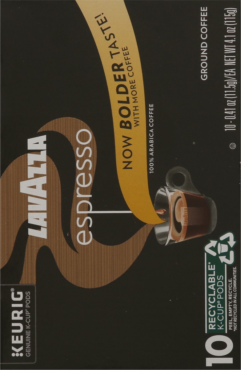 slide 6 of 15, Lavazza Espresso, Single-Serve Keurig K-Cup Pods, Medium Roast Coffee, 10-Count Box, 10 ct