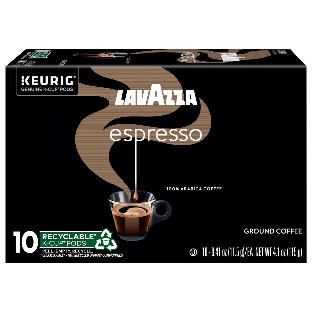 slide 1 of 15, Lavazza Espresso, Single-Serve Keurig K-Cup Pods, Medium Roast Coffee, 10-Count Box, 10 ct
