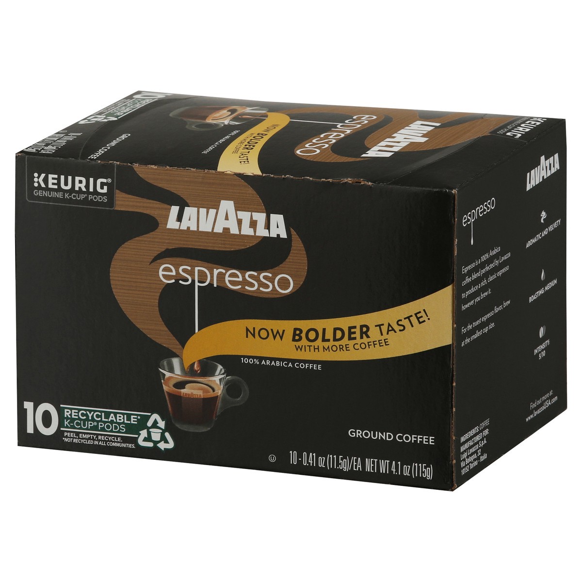 slide 2 of 15, Lavazza Espresso, Single-Serve Keurig K-Cup Pods, Medium Roast Coffee, 10-Count Box, 10 ct