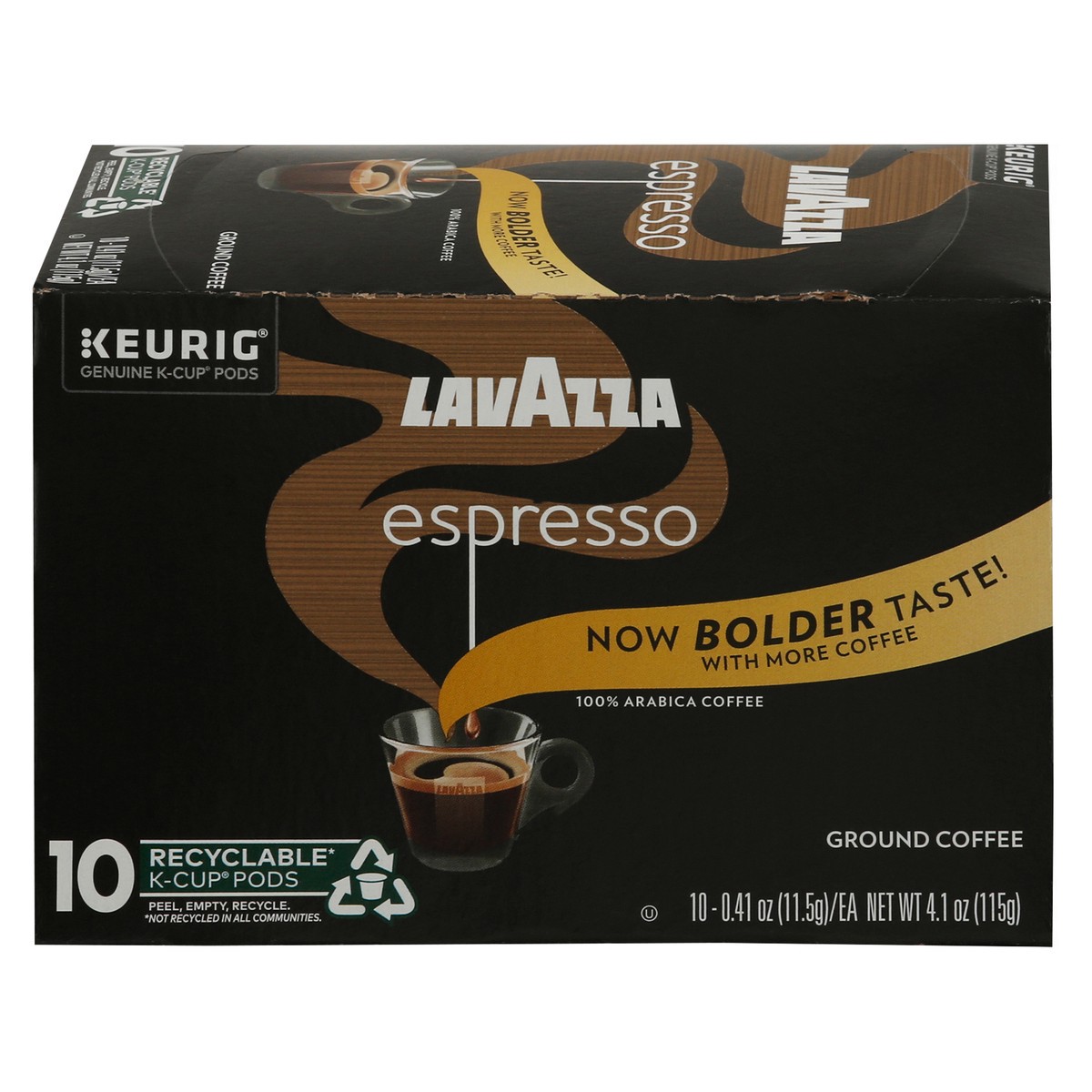 slide 3 of 15, Lavazza Espresso, Single-Serve Keurig K-Cup Pods, Medium Roast Coffee, 10-Count Box, 10 ct