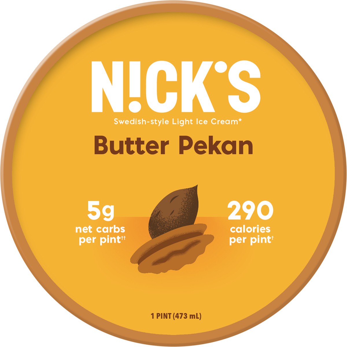 slide 4 of 7, Nick's Light Butter Pekan Ice Cream 1 pt Cup\Tub, 1 pint