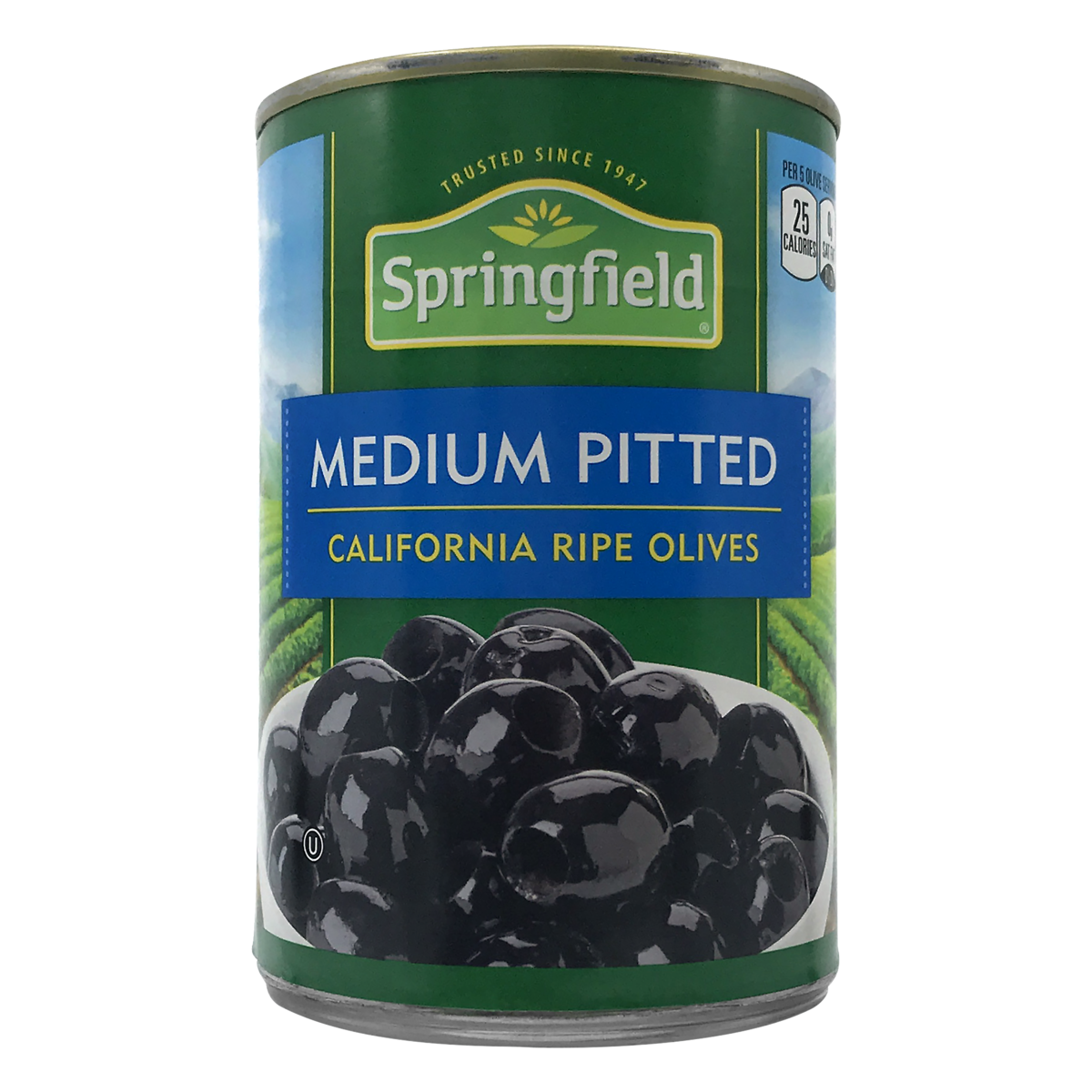 slide 1 of 1, Springfield Med Pitted Ripe Olives, 6 oz