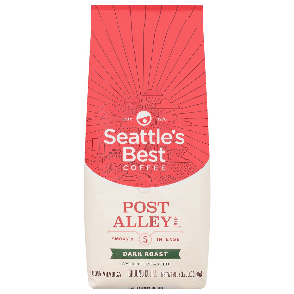 slide 1 of 4, Seattle's Best Coffee Post Alley Blend Dark Roast Ground Coffee | 20 Ounce Bag, 