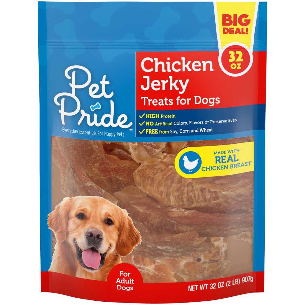 slide 2 of 3, Pet Pride Chicken Jerky Treats For Dogs, 32 oz