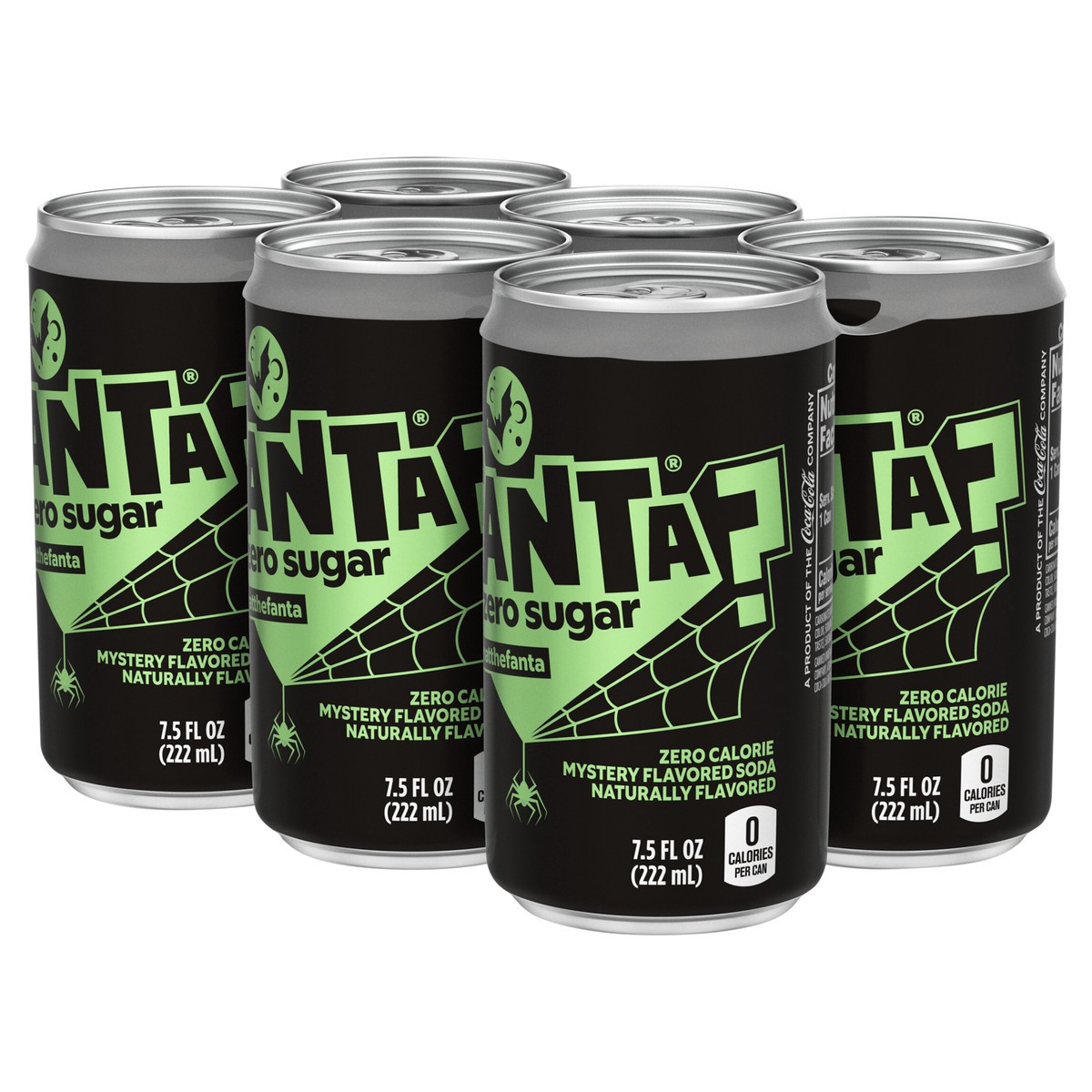 slide 3 of 9, Fanta WTFanta Zero Sugar Black Cans, 7.5 fl oz, 6 Pack, 6 ct