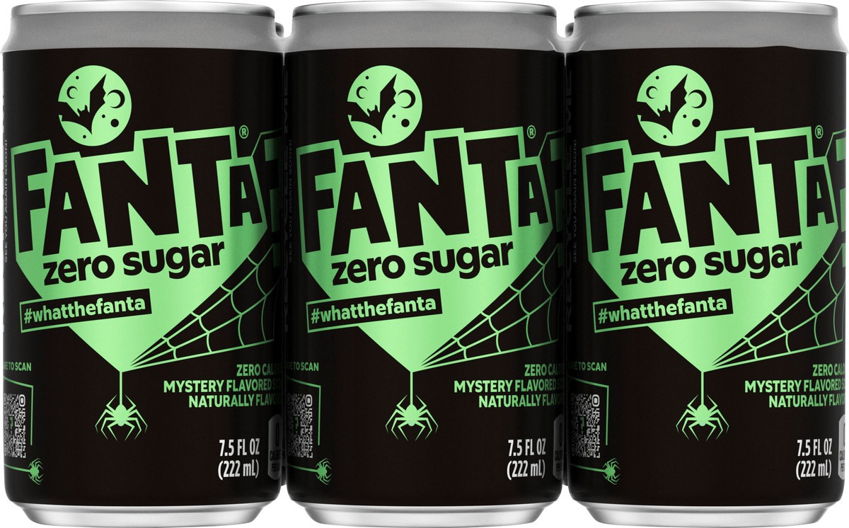 slide 6 of 9, Fanta WTFanta Zero Sugar Black Cans, 7.5 fl oz, 6 Pack, 6 ct