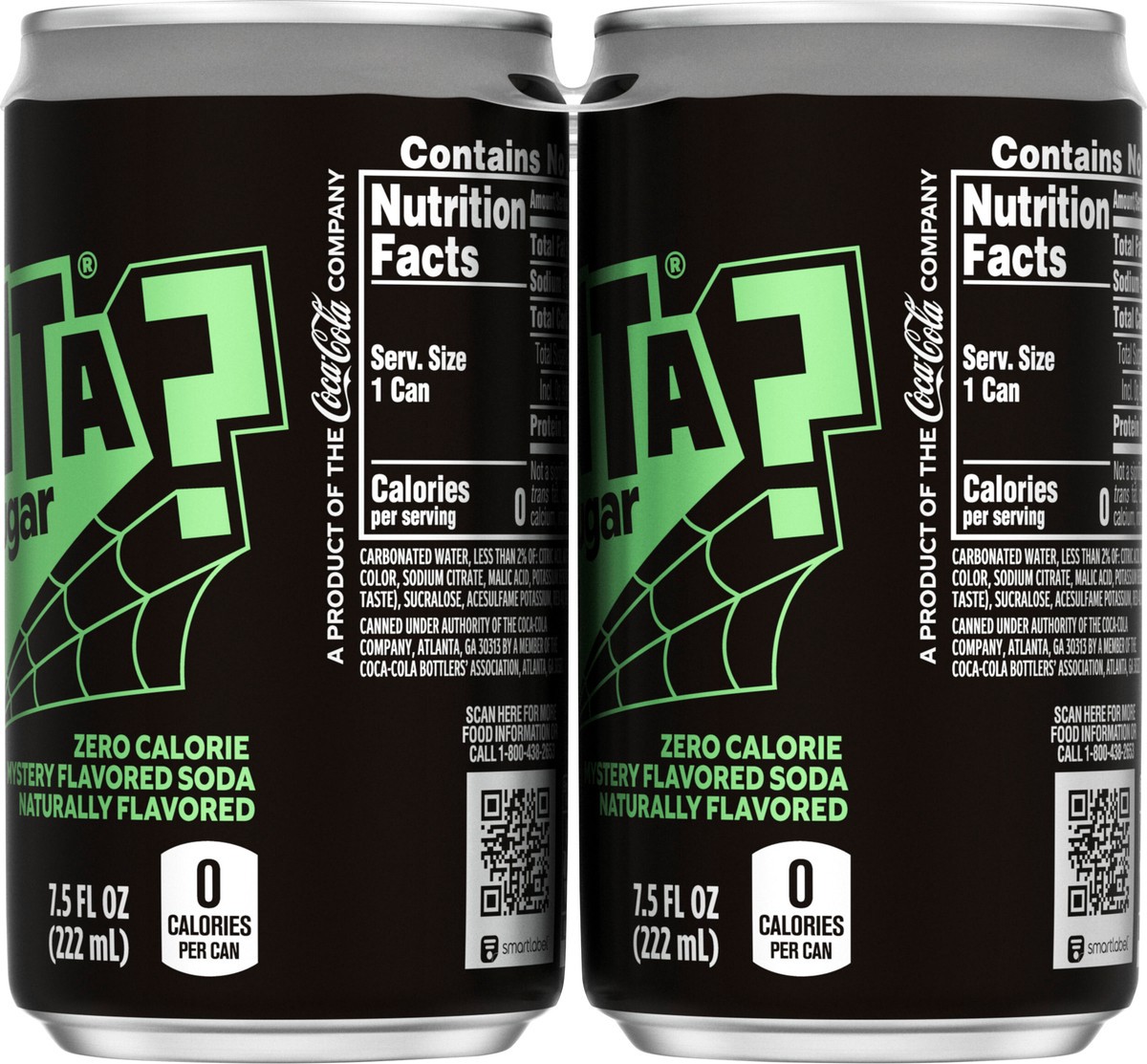 slide 8 of 9, Fanta WTFanta Zero Sugar Black Cans, 7.5 fl oz, 6 Pack, 6 ct