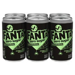 Fanta WTFanta Zero Sugar Black Cans, 7.5 fl oz, 6 Pack