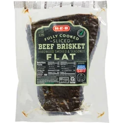 H-E-B Fully Cooked Seasoned Sliced Beef Brisket Flat