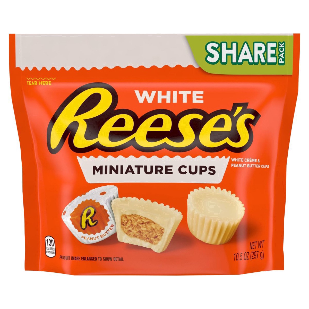 slide 29 of 30, Reese's Miniatures White Creme Peanut Butter Cups, Candy Share Pack, 10.5 oz, 10.5 oz