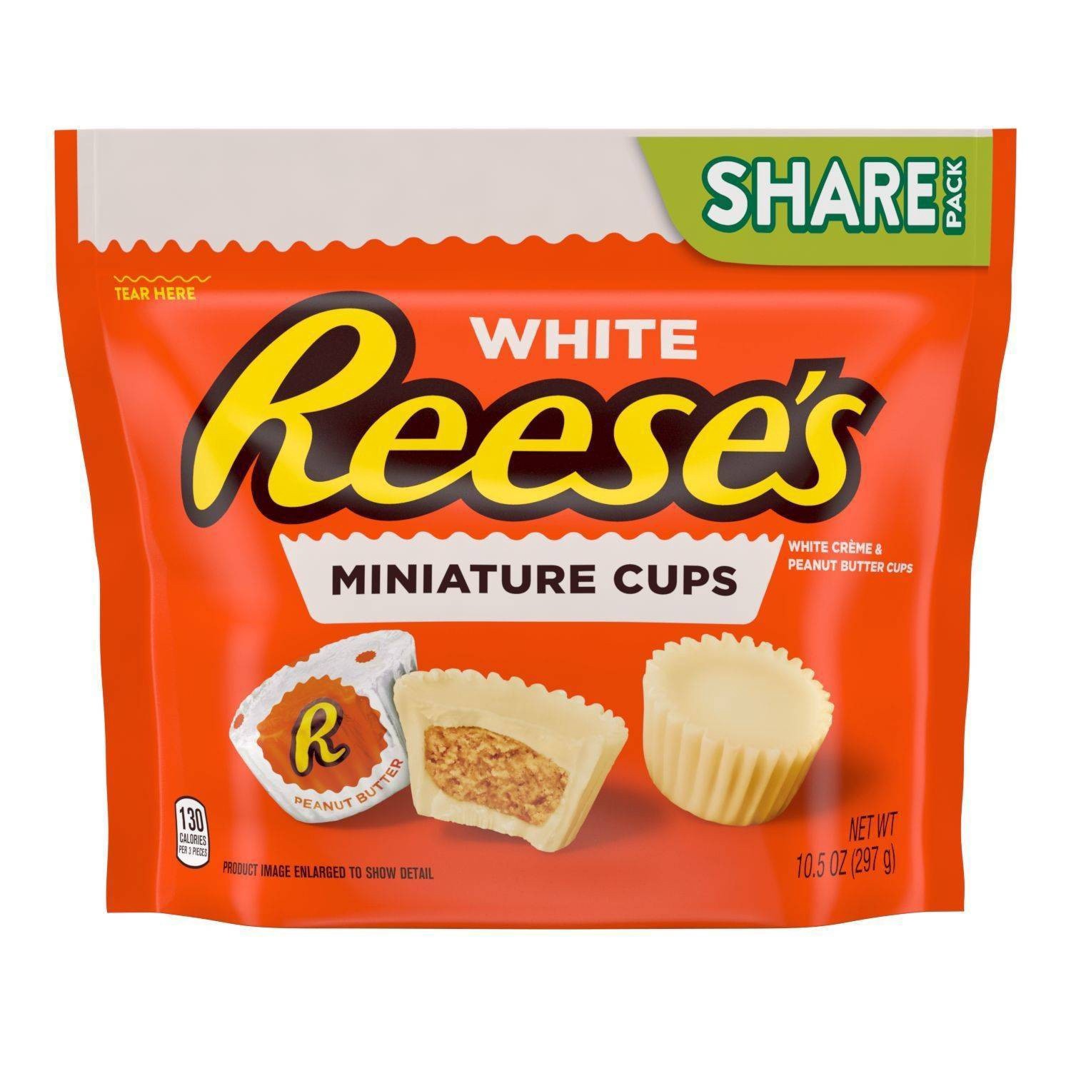 slide 1 of 30, Reese's Miniatures White Creme Peanut Butter Cups, Candy Share Pack, 10.5 oz, 10.5 oz