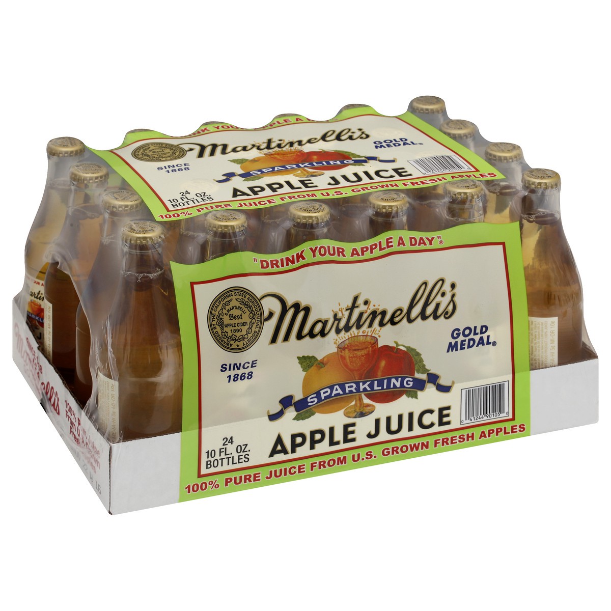 slide 2 of 9, Martinelli's Sparkling Apple Juice 24 ea, 24 ct