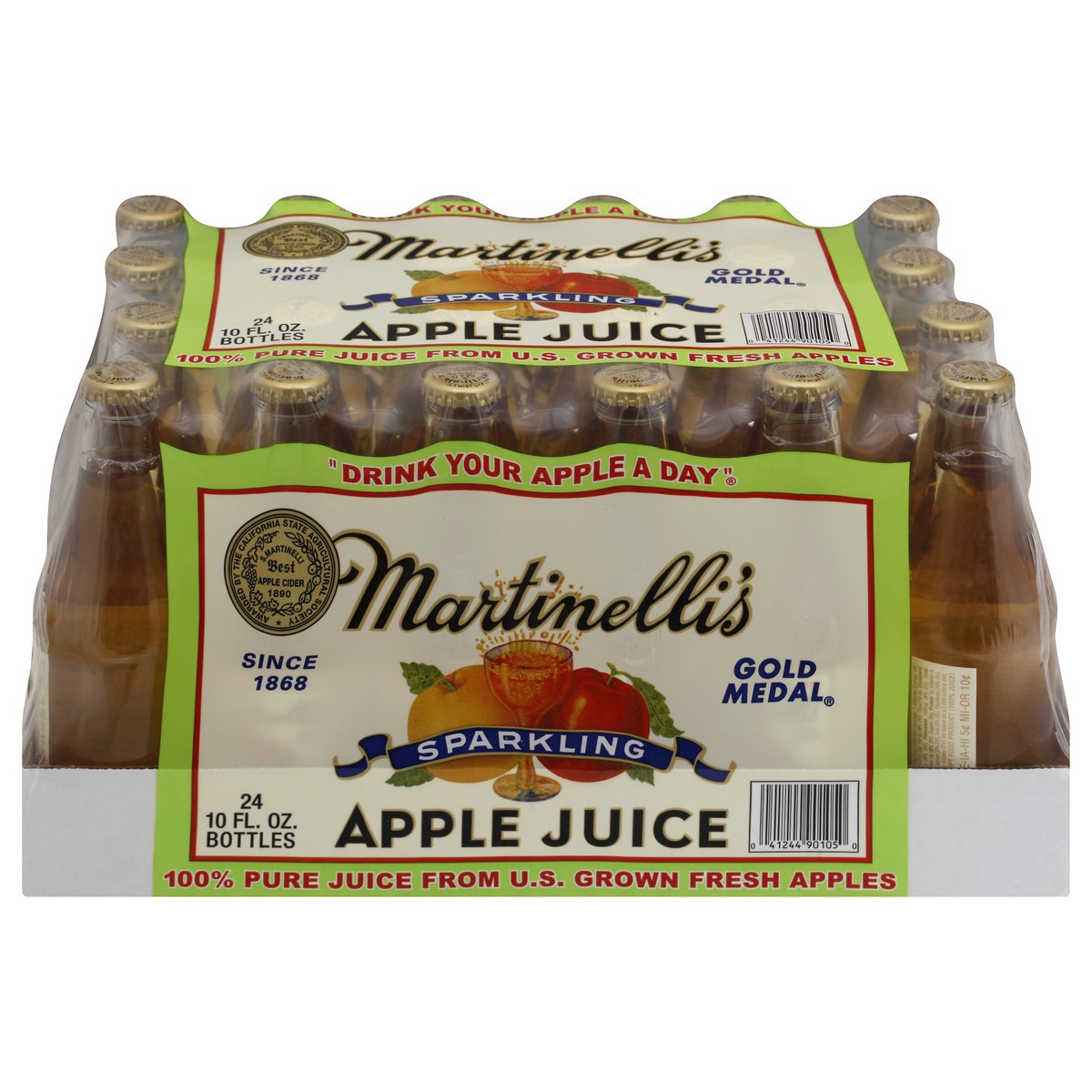 slide 1 of 9, Martinelli's Sparkling Apple Juice 24 ea, 24 ct