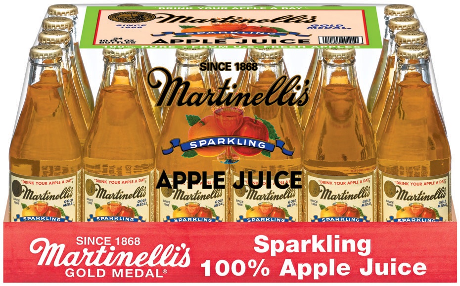 slide 1 of 3, Martinelli's Sparkling Apple Juice, 24 ct; 10 oz