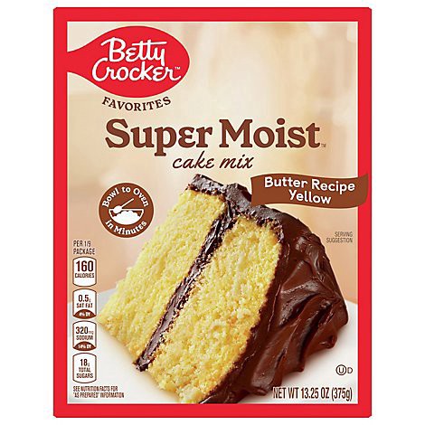 slide 1 of 1, Betty Crocker Supermoist Butter Recipe Yellow Cake Mix - 13.25 Oz, 13.25 oz