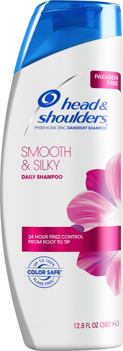 slide 3 of 5, Head & Shoulders Smooth & Silky Dandruff Daily Shampoo 12.8 oz, 12.8 fl oz