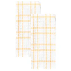 Everyday Living Grid Kitchen Towels - Yellow