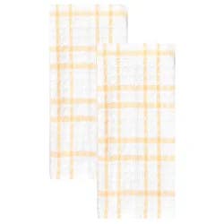 Everyday Living Grid Kitchen Towels - Yellow