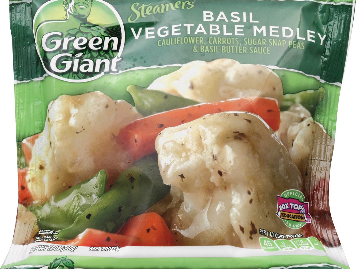 slide 5 of 6, Green Giant Valley Fresh Steamers Basil Vegetable Medley, 12 oz