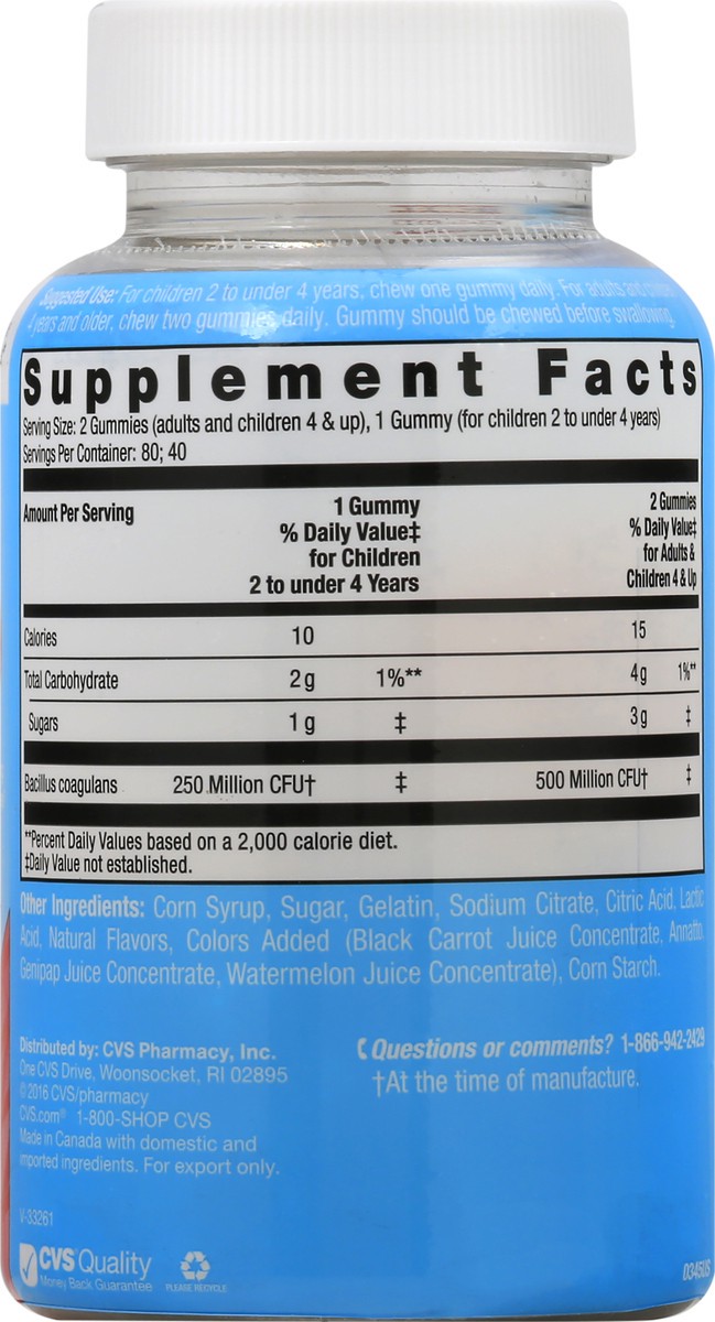 slide 5 of 10, CVS Health Advanced Probiotic Gummies, 80 Ct, 80 ct