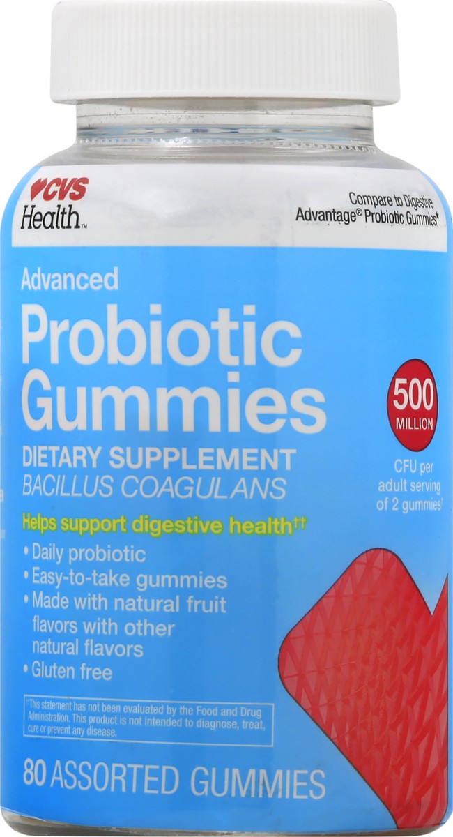 slide 3 of 10, CVS Health Advanced Probiotic Gummies, 80 Ct, 80 ct