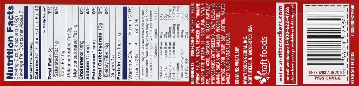 slide 6 of 6, Ritz Crackers 3.8 oz, 3.8 oz