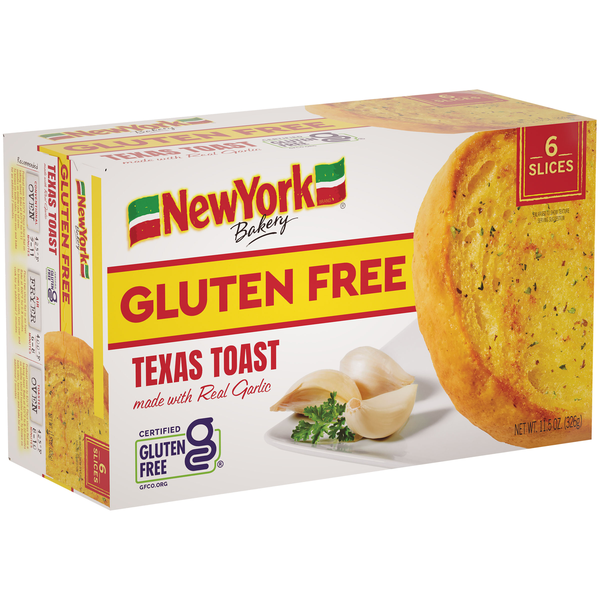 slide 1 of 1, New York Bakery Gluten Free Texas Toast, 6Ct, 11.5 oz