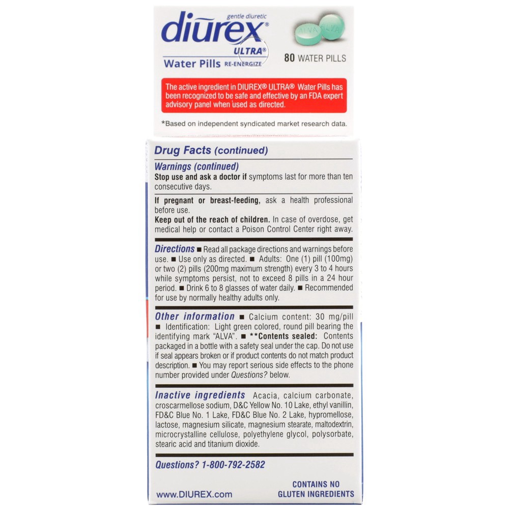 Diurex Water Pills Maximum Strength 80 ct Shipt