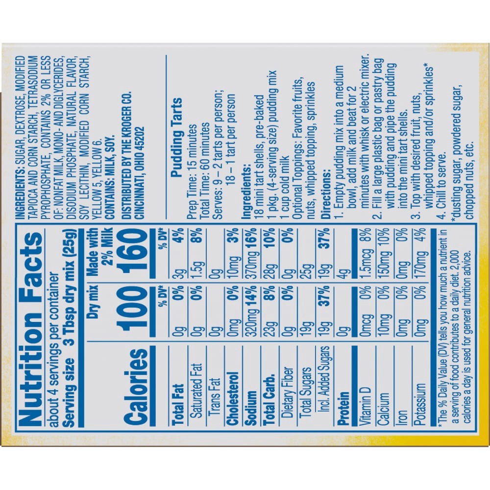 slide 3 of 6, Kroger Instant Pudding & Pie Filling - Lemon, 3.5 oz