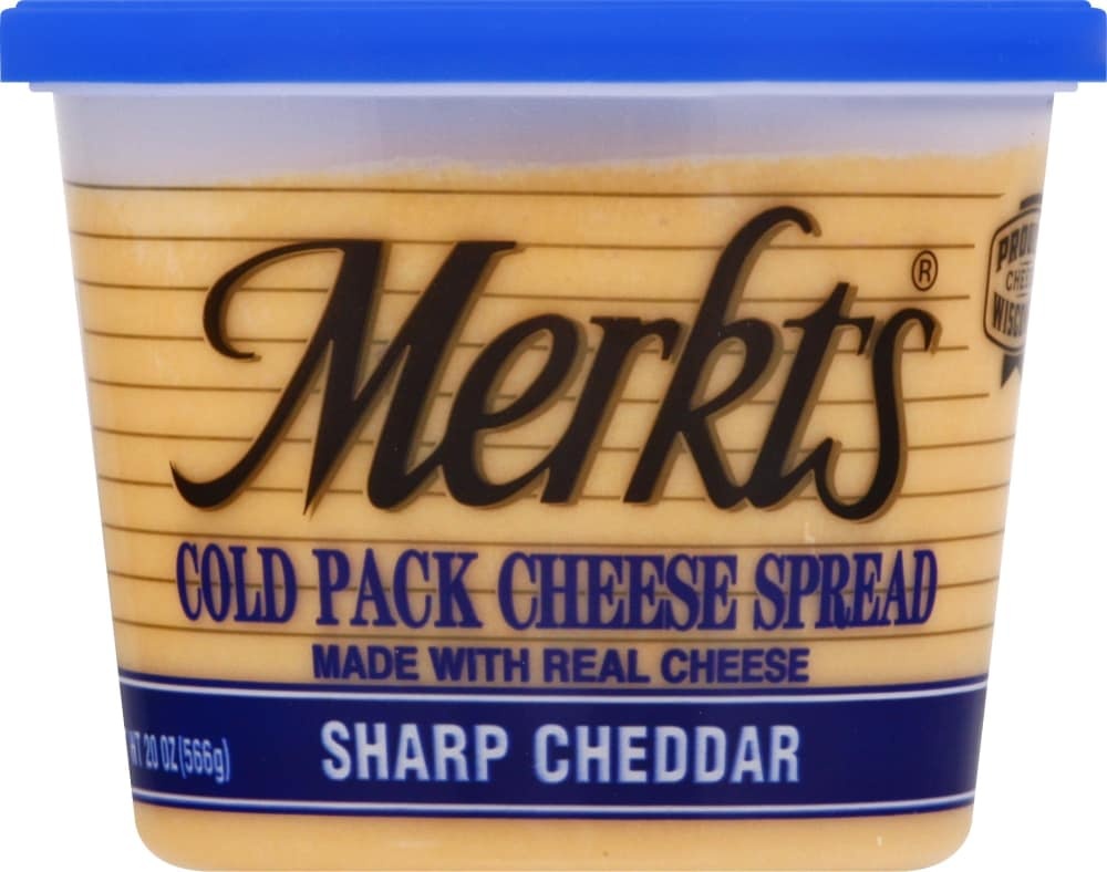 slide 1 of 1, Merkts Sharp Cheddar Cold Pack Cheese Spread, 20 oz