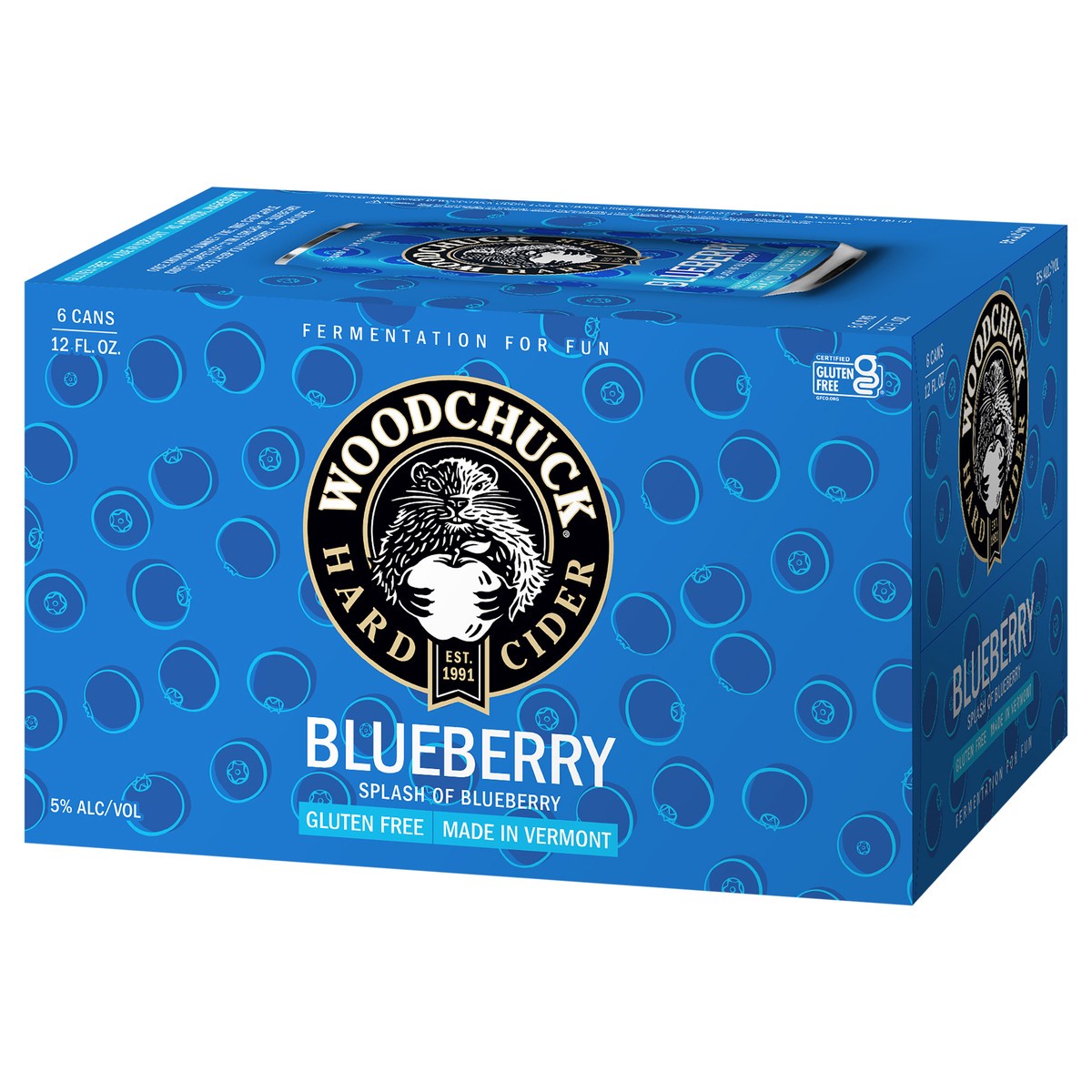 slide 3 of 6, Woodchuck Hard Cider - Blueberry 6 Pack, 12oz Can, 6 ct; 12 oz