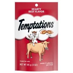 Temptations Hearty Beef Flavor Treats for Cats 3 oz