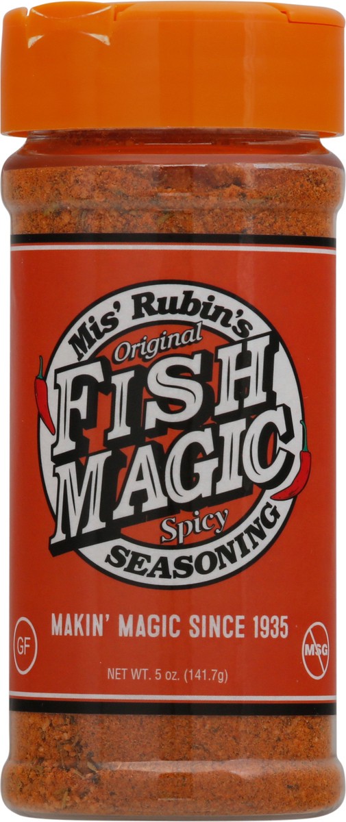 slide 1 of 1, Mis' Rubin's Fish Magic Spicy Seasoning 5 oz Bottle, 5 oz