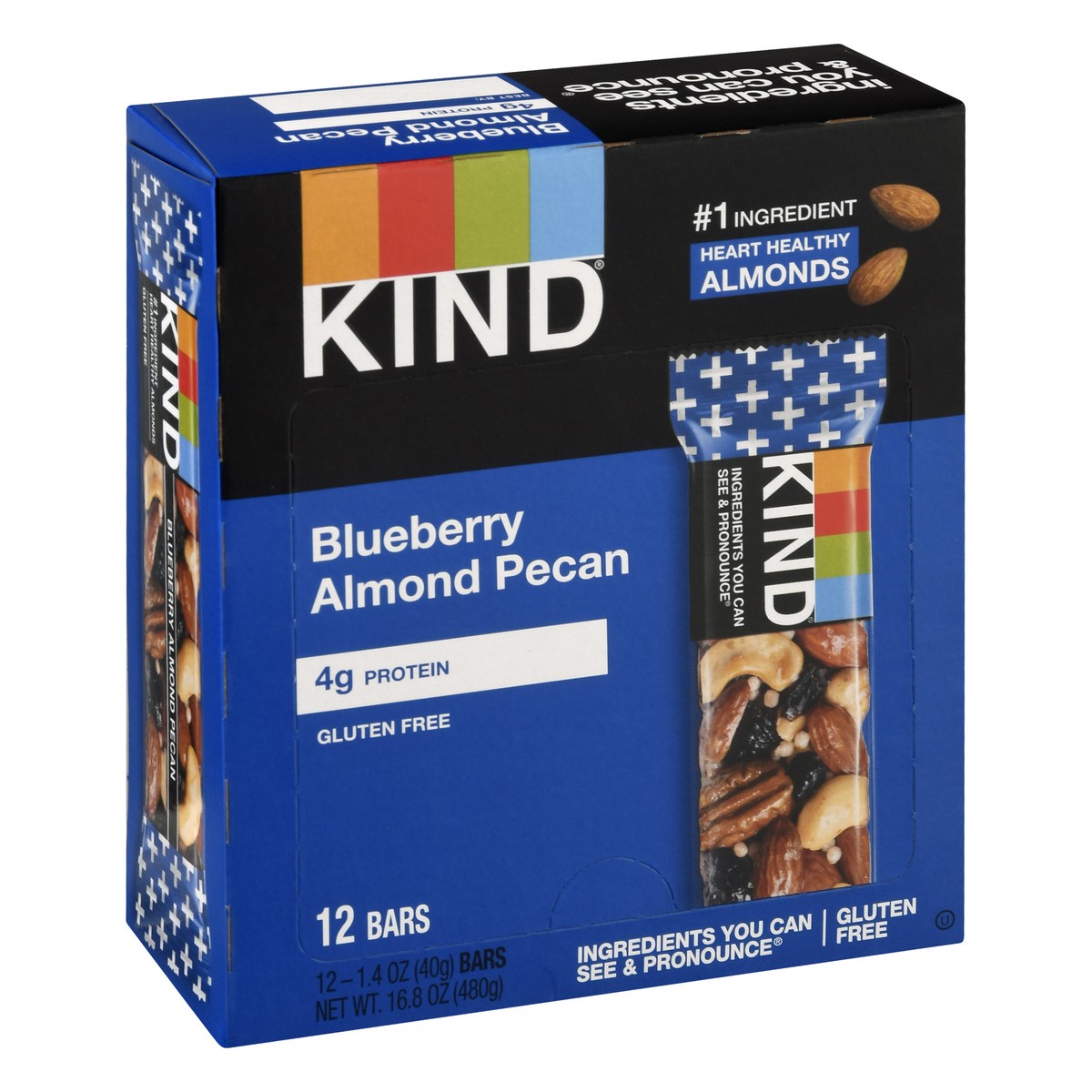 slide 2 of 14, KIND Blueberry Almond Pecan Bar 12 ea, 12 ct