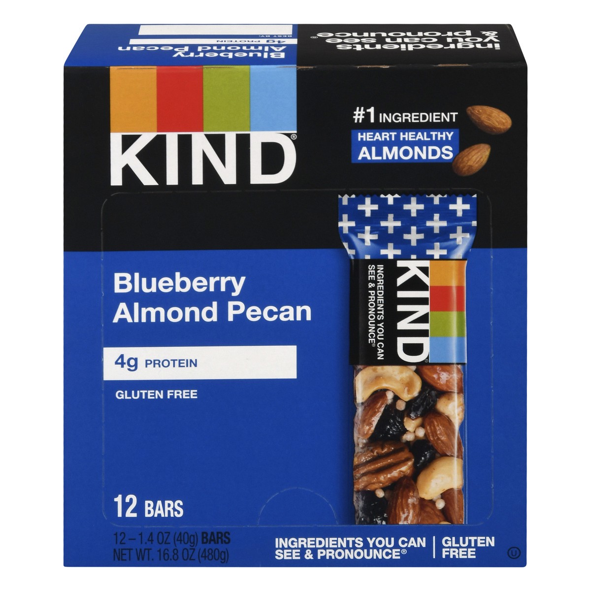slide 1 of 14, KIND Blueberry Almond Pecan Bar 12 ea, 12 ct