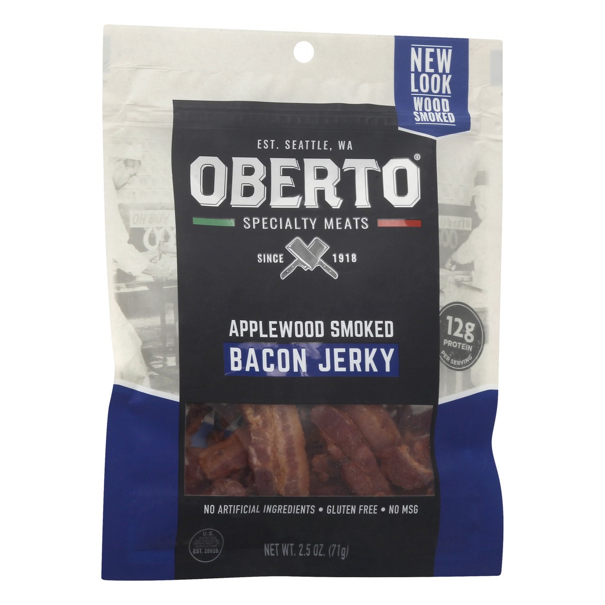 slide 9 of 9, Oberto Applewood Smoked Bacon Jerky 2.5 oz, 2.5 oz