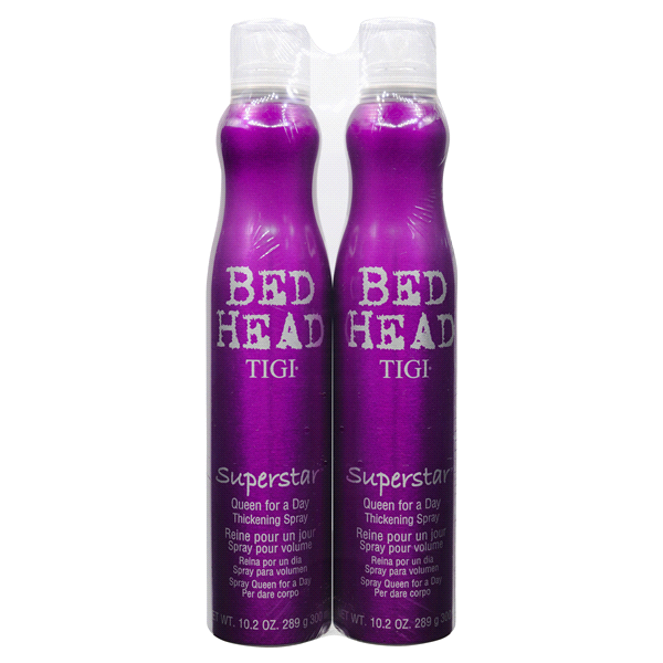 slide 1 of 1, Tigi Bed Head Superstar Queen for a Day Thickening Spray, Twin Pack, 20.4 oz