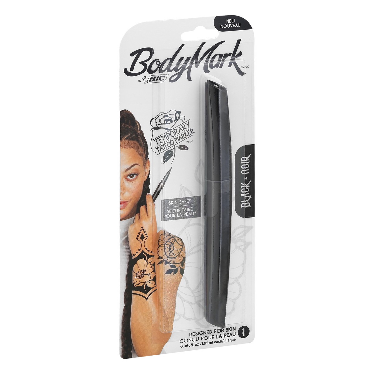 slide 2 of 9, BodyMark Black Temporary Tattoo Marker 0.066 oz, 1 ct