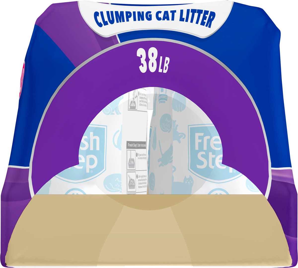 slide 9 of 9, Fresh Step Multi-Cat Scented Litter with the Power of Febreze, Clumping Cat Litter, 38 Pounds, 4 ct